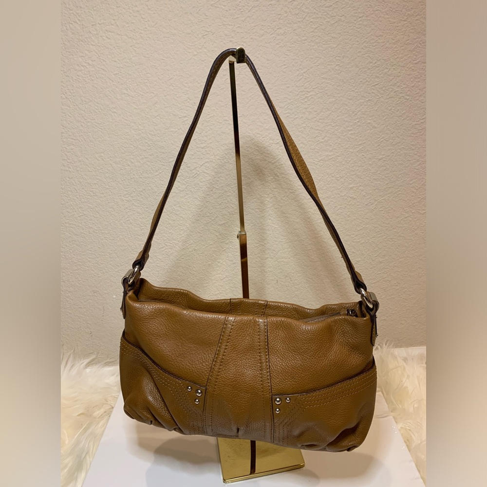 Tignanello Handbag Camel Brown Shoulder Bag